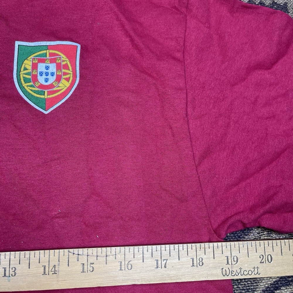 Vtg Y2K Portugal Futbol Soccer Red T Shirt Mens Size Medium New - Picture 4 of 7